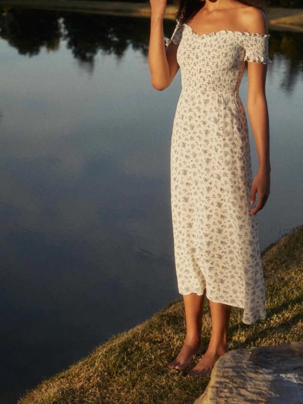 Reformation Murphy Midi Dress Gracie - Size 4 - Picture 3 of 9